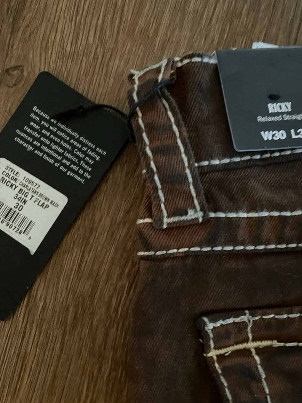 True Religion Men's Relaxed Jeans - Brown